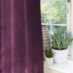 Carica l'immagine nel visualizzatore di Gallery, McAlister Textiles Matt Aubergine Purple Velvet Curtains Tailored Curtains