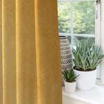 Carica l'immagine nel visualizzatore di Gallery, McAlister Textiles Matt Ochre Yellow Velvet Curtains Tailored Curtains