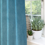 Carica l'immagine nel visualizzatore di Gallery, McAlister Textiles Matt Duck Egg Blue Velvet Curtains Tailored Curtains