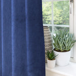 Carica l'immagine nel visualizzatore di Gallery, McAlister Textiles Matt Navy Blue Velvet Curtains Tailored Curtains