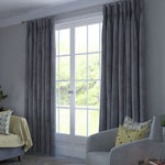 Carica l'immagine nel visualizzatore di Gallery, McAlister Textiles Matt Soft Silver Velvet Curtains Tailored Curtains