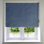 Carica l'immagine nel visualizzatore di Gallery, McAlister Textiles Matt Petrol Blue Velvet Roman Blind Roman Blinds