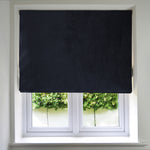 Carica l'immagine nel visualizzatore di Gallery, McAlister Textiles Matt Black Velvet Roman Blind Roman Blinds