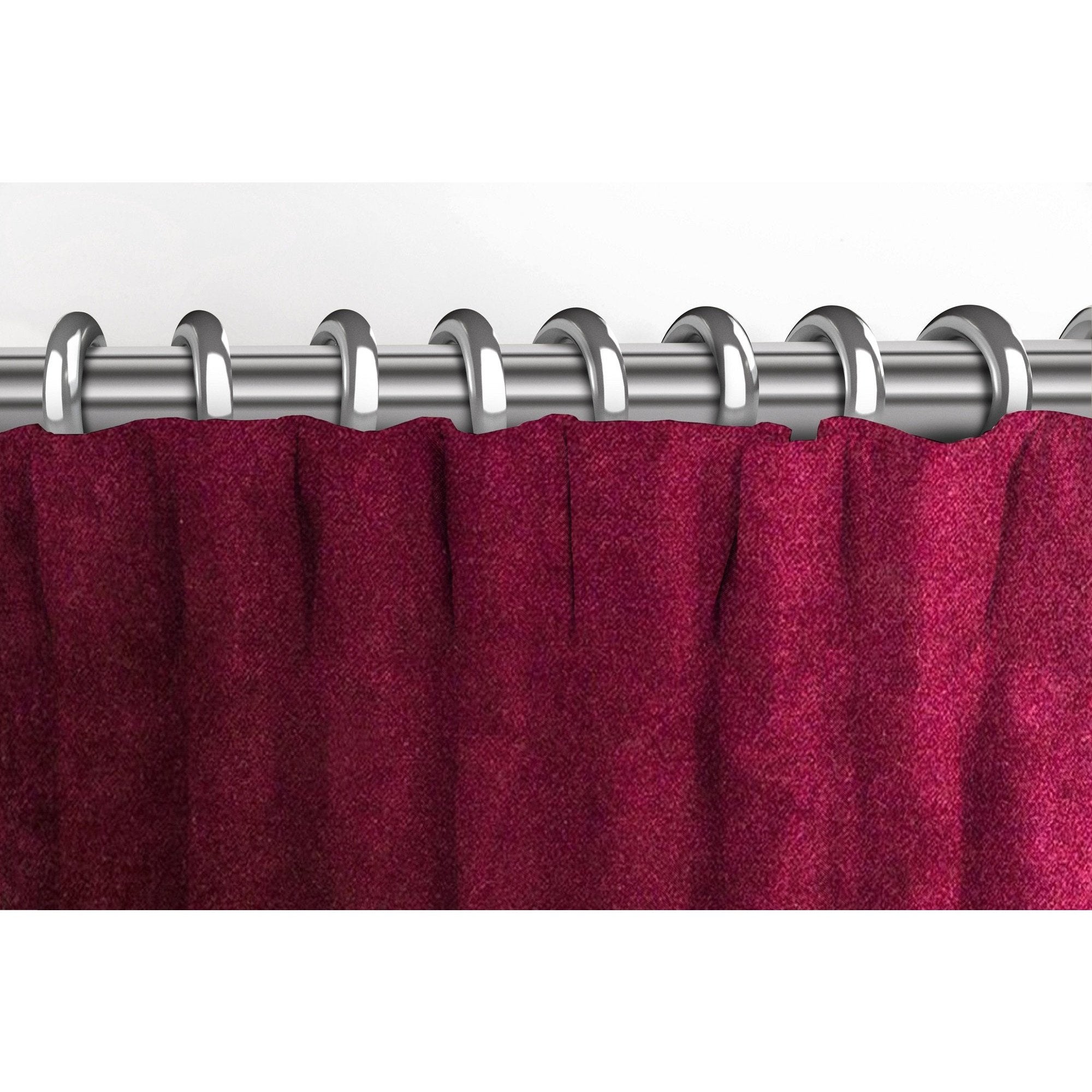 McAlister Textiles Matt Wine Red Velvet Curtains Tailored Curtains 