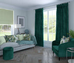 Carica l&#39;immagine nel visualizzatore di Gallery, McAlister Textiles Matt Emerald Velvet Curtains Tailored Curtains 
