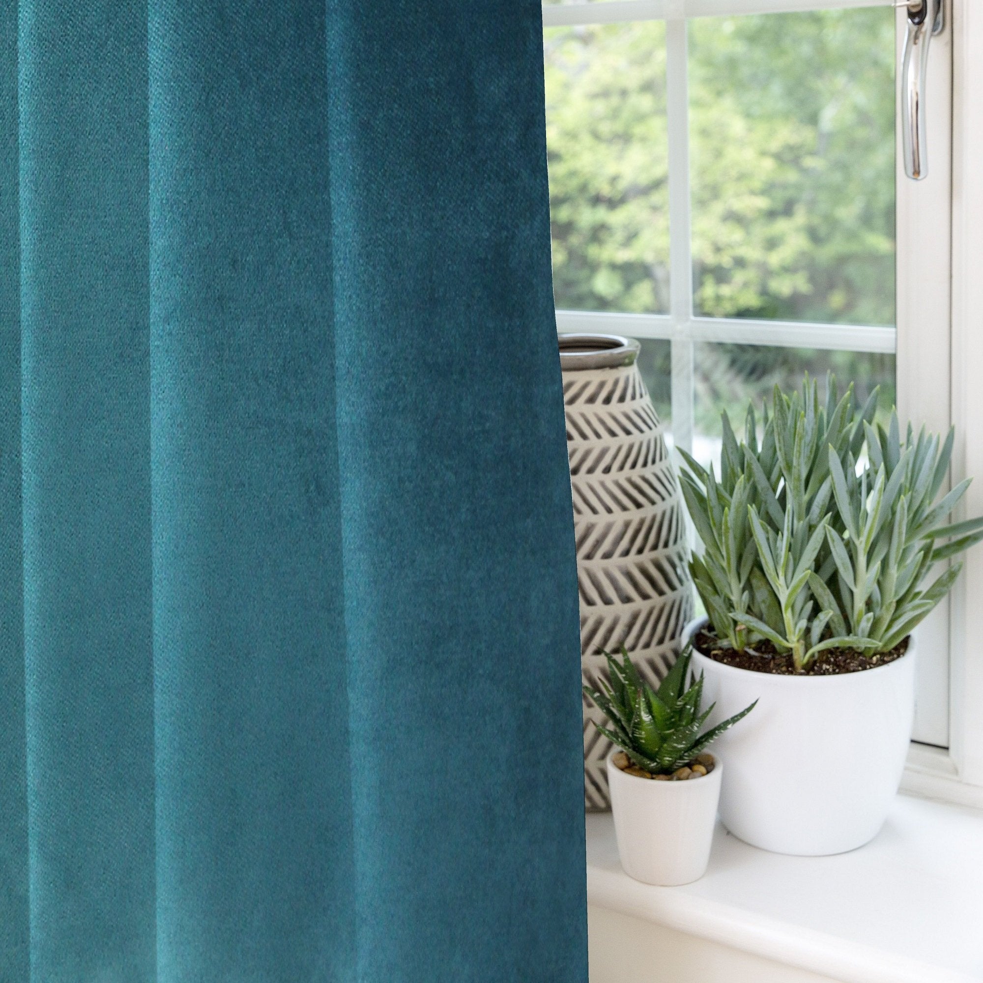 McAlister Textiles Matt Blue Teal Velvet Curtains mw_product_option_cloned 