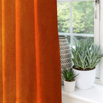 Carica l&#39;immagine nel visualizzatore di Gallery, McAlister Textiles Matt Burnt Orange Velvet Curtains Tailored Curtains 
