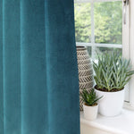 Carica l&#39;immagine nel visualizzatore di Gallery, McAlister Textiles Matt Blue Teal Velvet Curtains Tailored Curtains 
