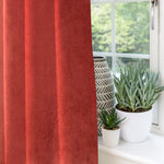 Carica l&#39;immagine nel visualizzatore di Gallery, McAlister Textiles Matt Rust Red Orange Velvet Curtains Tailored Curtains 
