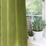 Carica l&#39;immagine nel visualizzatore di Gallery, McAlister Textiles Matt Lime Green Velvet Curtains Tailored Curtains 
