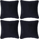 Carica l&#39;immagine nel visualizzatore di Gallery, McAlister Textiles Matt Black Velvet 43cm x 43cm Piped Cushion Sets Cushions and Covers 
