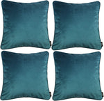 Carica l&#39;immagine nel visualizzatore di Gallery, McAlister Textiles Matt Blue Teal Velvet 43cm x 43cm Piped Cushion Sets Cushions and Covers 
