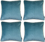 Carica l&#39;immagine nel visualizzatore di Gallery, McAlister Textiles Matt Duck Egg Blue Velvet 43cm x 43cm Contrast Piped Cushion Sets Cushions and Covers 
