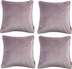 Carica l&#39;immagine nel visualizzatore di Gallery, McAlister Textiles Matt Lilac Purple Velvet 43cm x 43cm Piped Cushion Sets Cushions and Covers 
