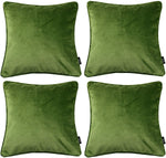 Carica l&#39;immagine nel visualizzatore di Gallery, McAlister Textiles Matt Fern Green Velvet 43cm x 43cm Piped Cushion Sets Cushions and Covers 
