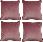 Carica l&#39;immagine nel visualizzatore di Gallery, McAlister Textiles Matt Blush Pink Velvet 43cm x 43cm Piped Cushion Sets Cushions and Covers 
