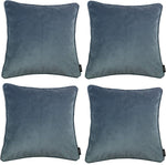 Carica l&#39;immagine nel visualizzatore di Gallery, McAlister Textiles Matt Petrol Blue Velvet 43cm x 43cm Piped Cushion Sets Cushions and Covers 
