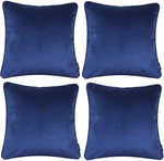 Carica l&#39;immagine nel visualizzatore di Gallery, McAlister Textiles Matt Navy Blue Velvet 43cm x 43cm Piped Cushion Sets Cushions and Covers 
