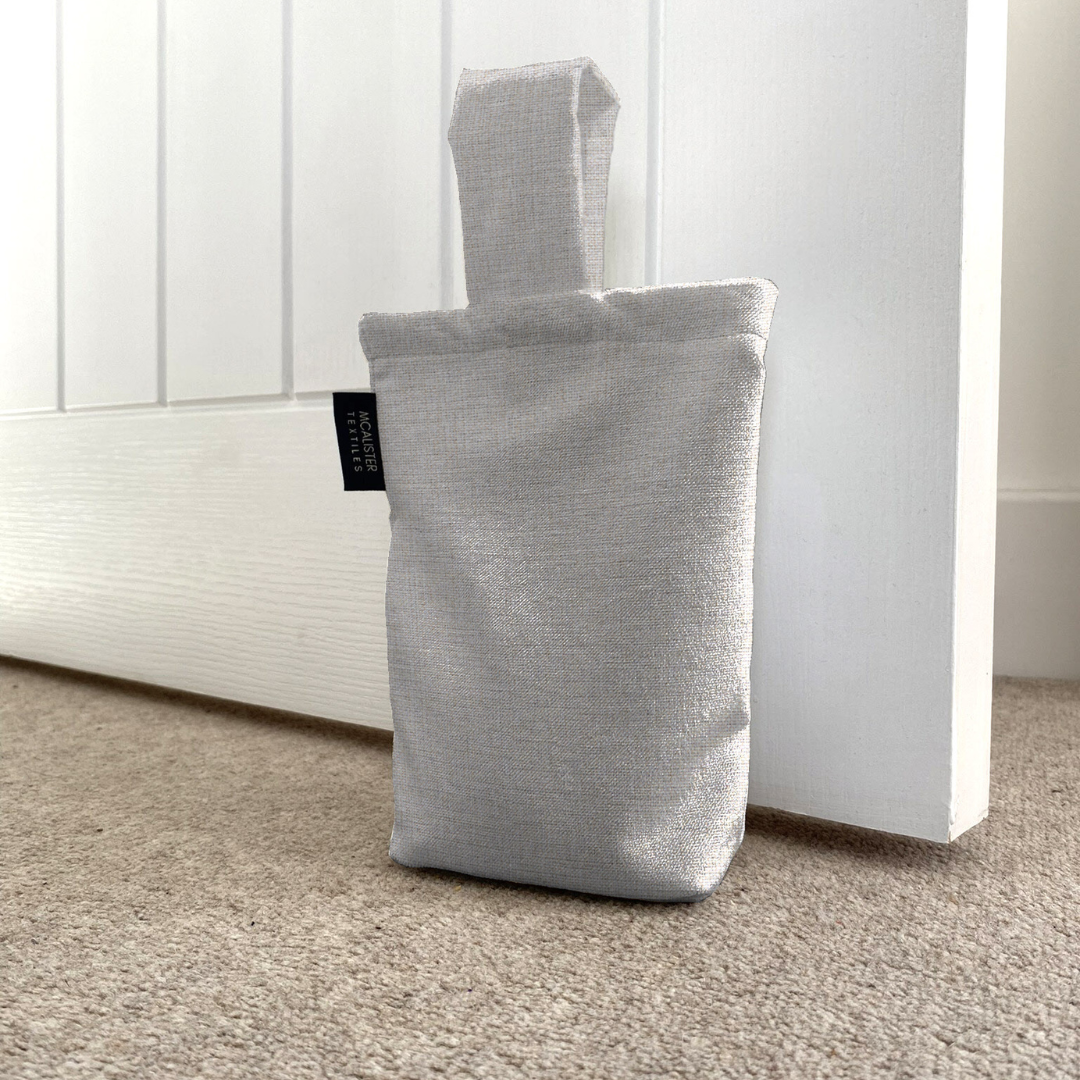 McAlister Textiles Albany Soft Grey Doorstop Doorstops 