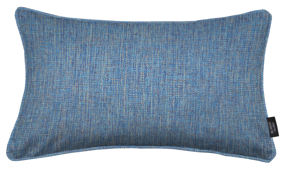 McAlister Textiles Capri Mid Blue Piped Cushion Cushions and Covers 