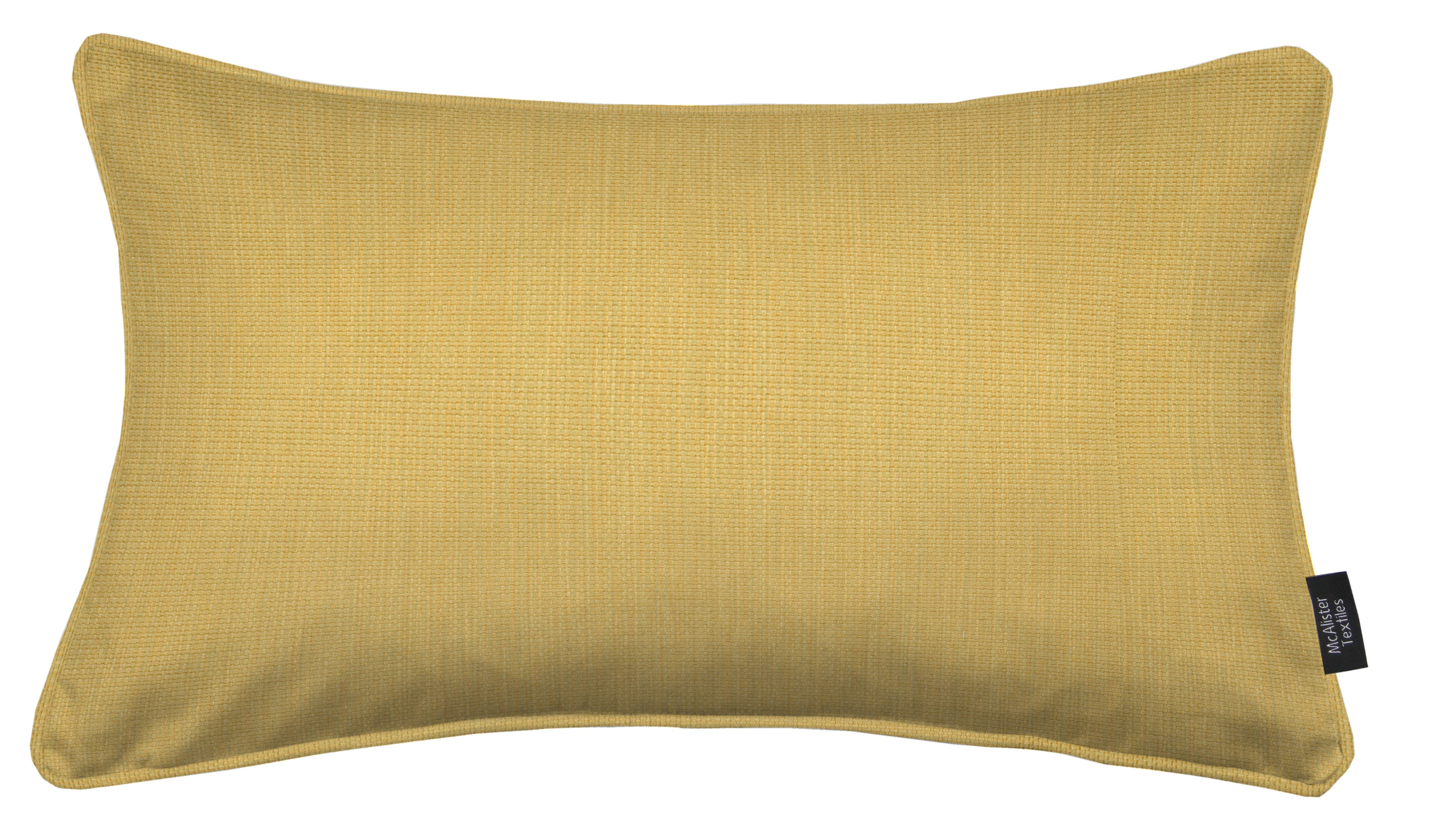 McAlister Textiles Capri Ochre Yellow Piped Cushion Cushions and Covers 