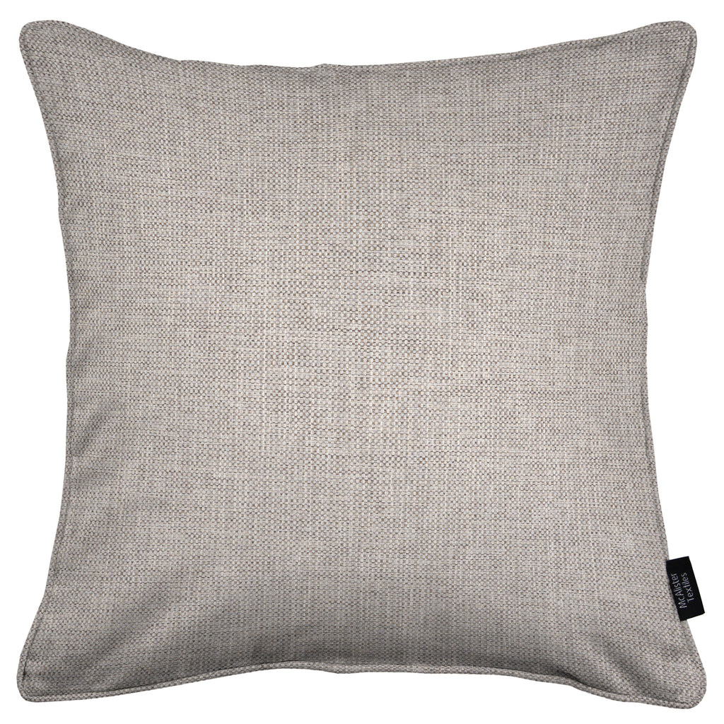 McAlister Textiles Capri Soft Grey Piped Cushion Cushions and Covers 