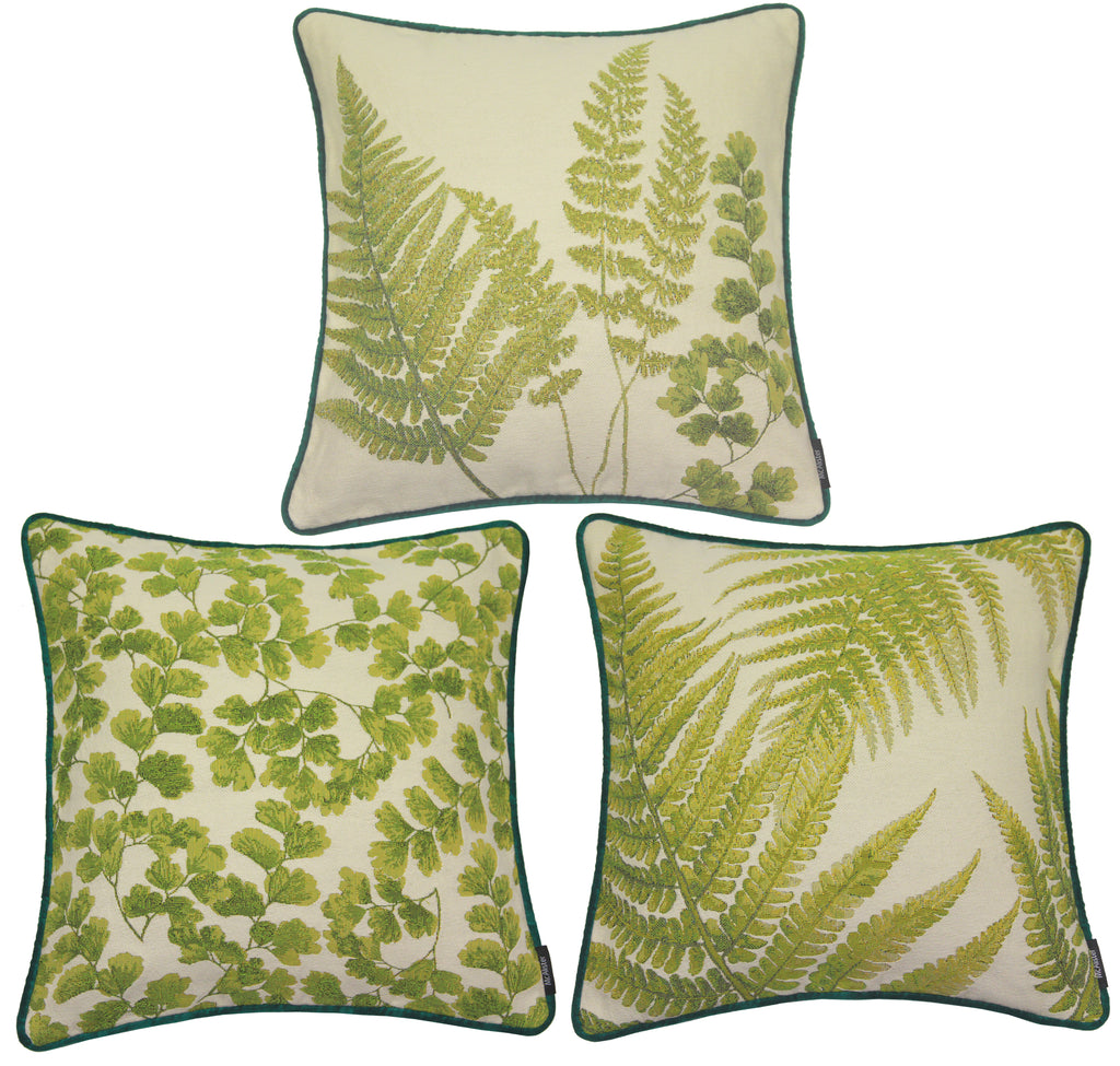 McAlister Textiles Tapestry Floral and Fern Cushion Sets Cushions and Covers 