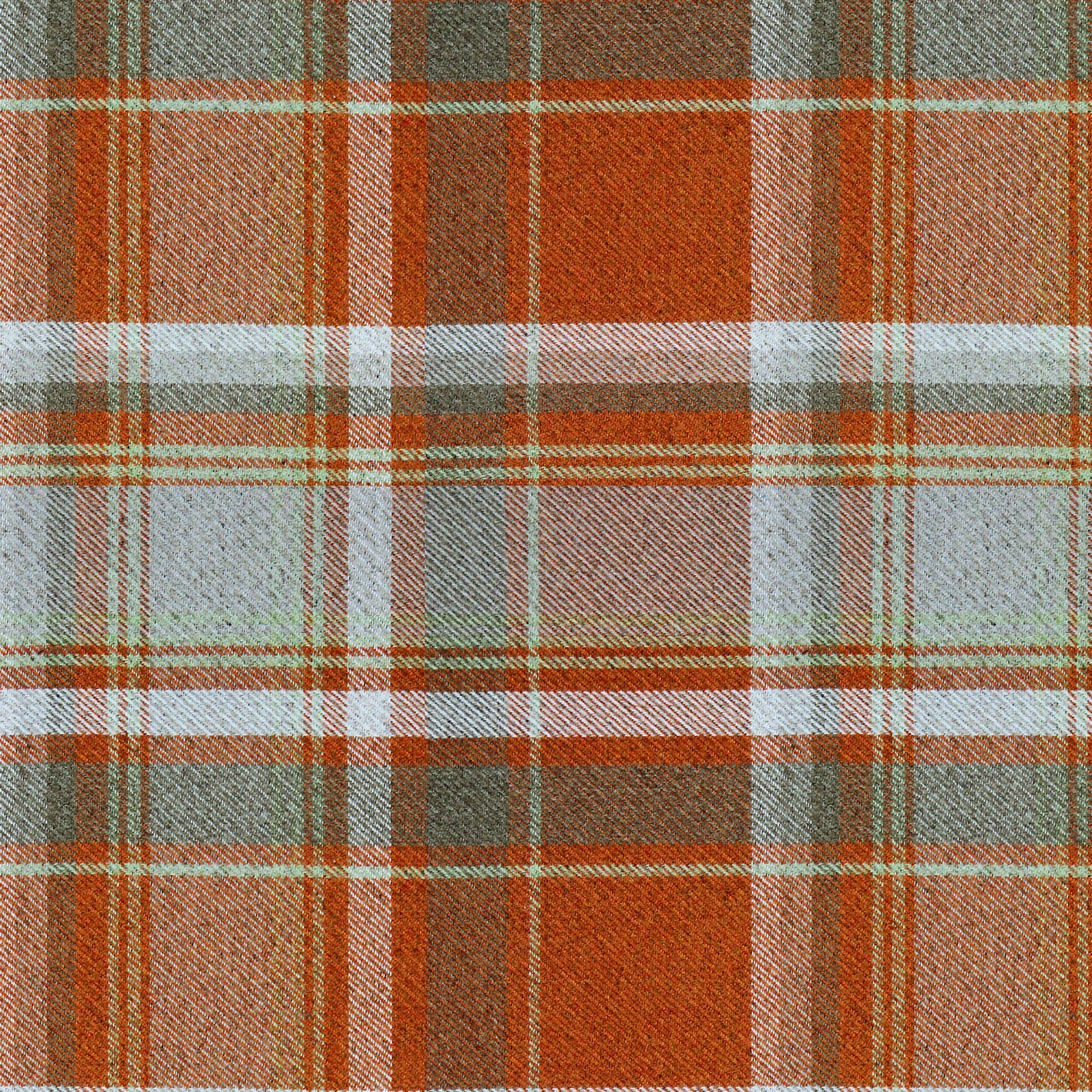 McAlister Textiles Heritage Burnt Orange + Grey Tartan Throws & Runners Throws and Runners 