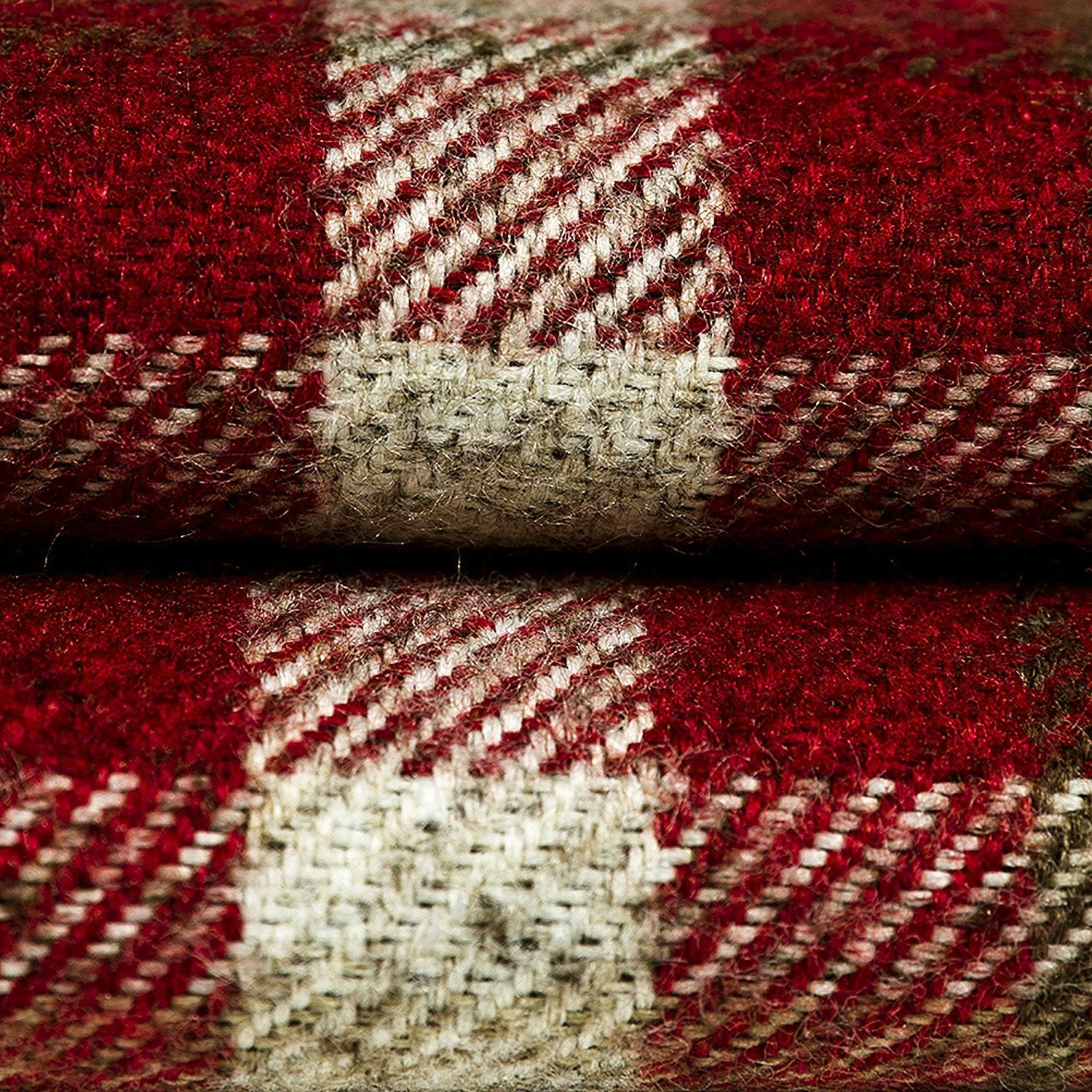 McAlister Textiles Heritage Red + White Tartan Throws & Runners Throws and Runners 