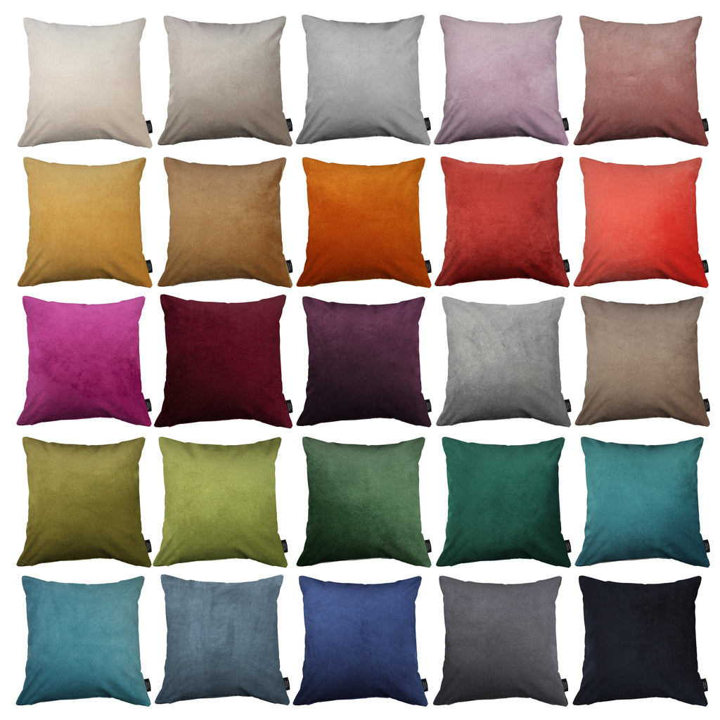 McAlister Textiles Matt Moss Green Velvet Modern Look Plain Cushion Cushions and Covers 