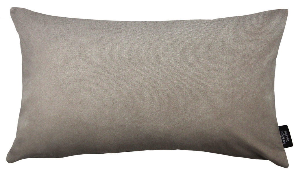 McAlister Textiles Matt Beige Velvet Modern Look Plain Cushion Cushions and Covers 