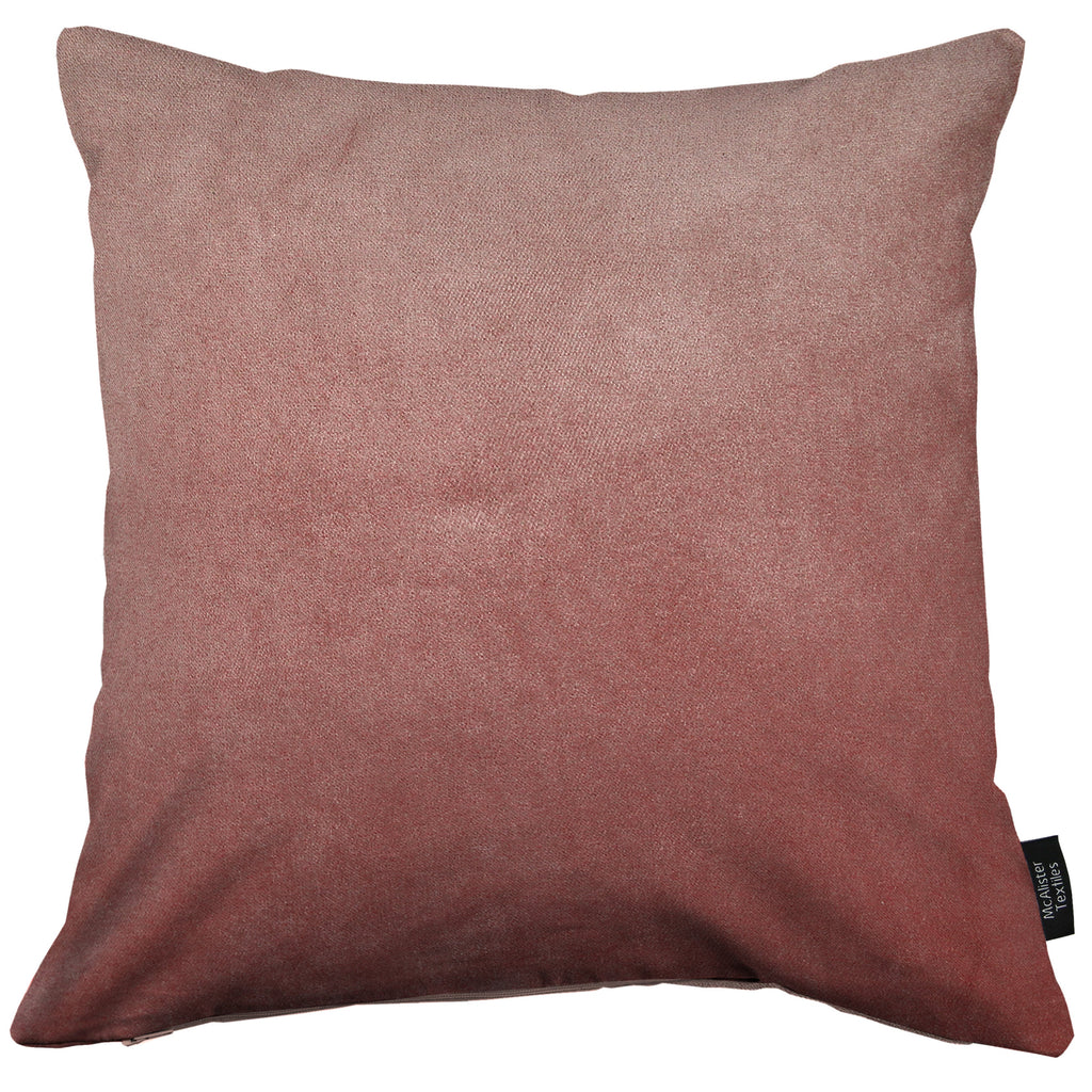 McAlister Textiles Matt Blush Pink Velvet Modern Look Plain Cushion Cushions and Covers 