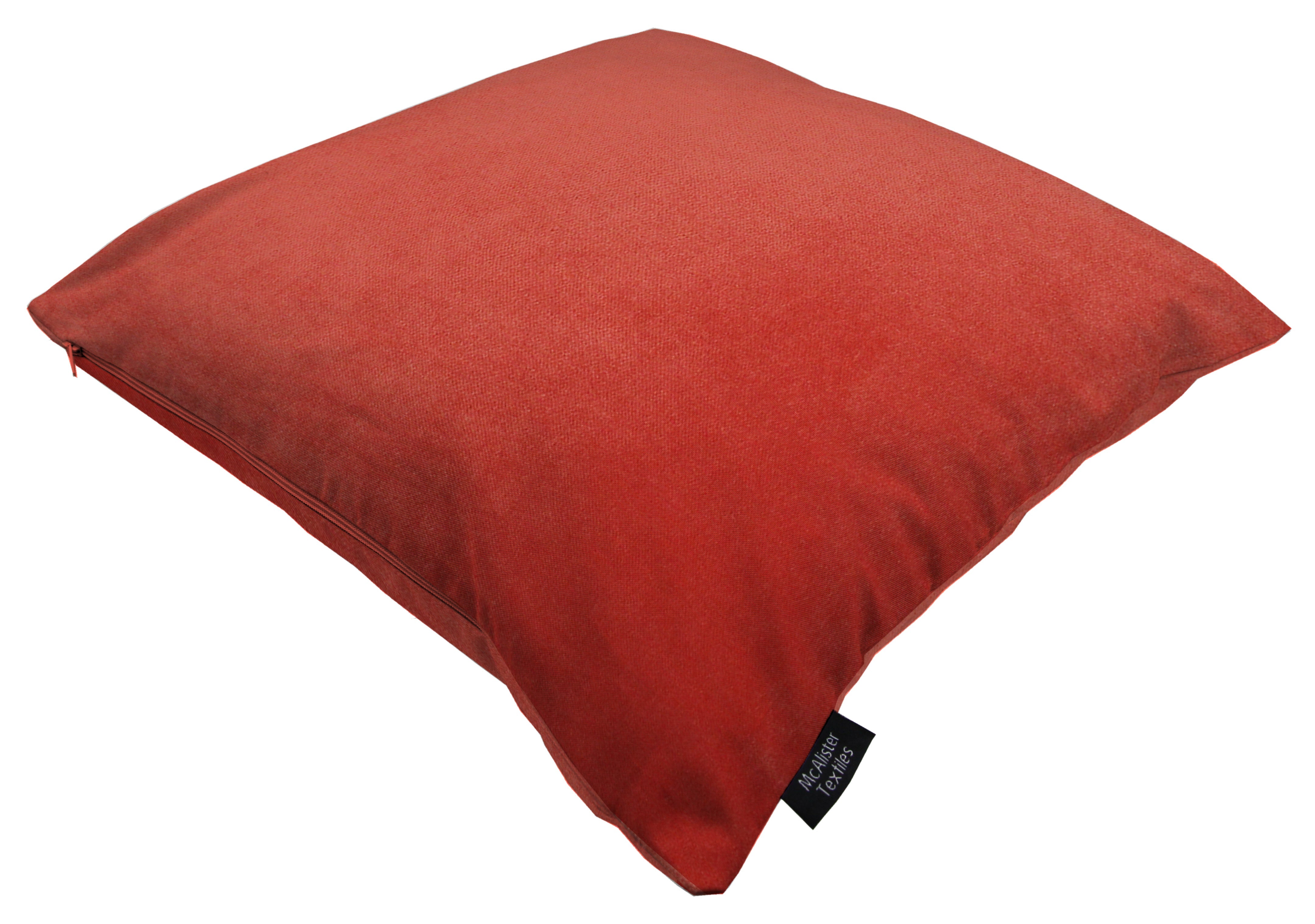 McAlister Textiles Matt Coral Pink Velvet Modern Look Plain Cushion Cushions and Covers 