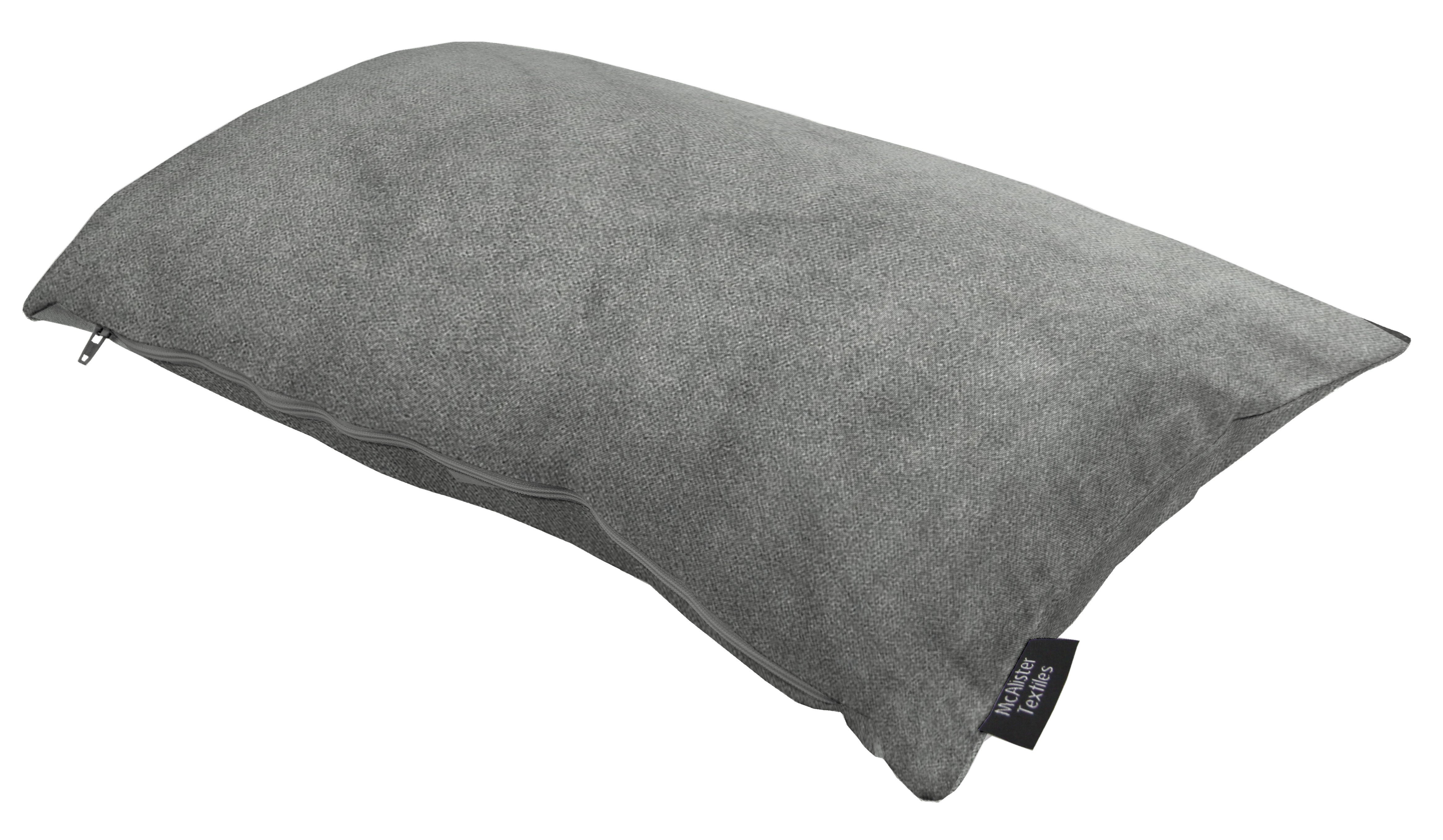 McAlister Textiles Matt Silver Grey Velvet Modern Look Plain Cushion Cushions and Covers 