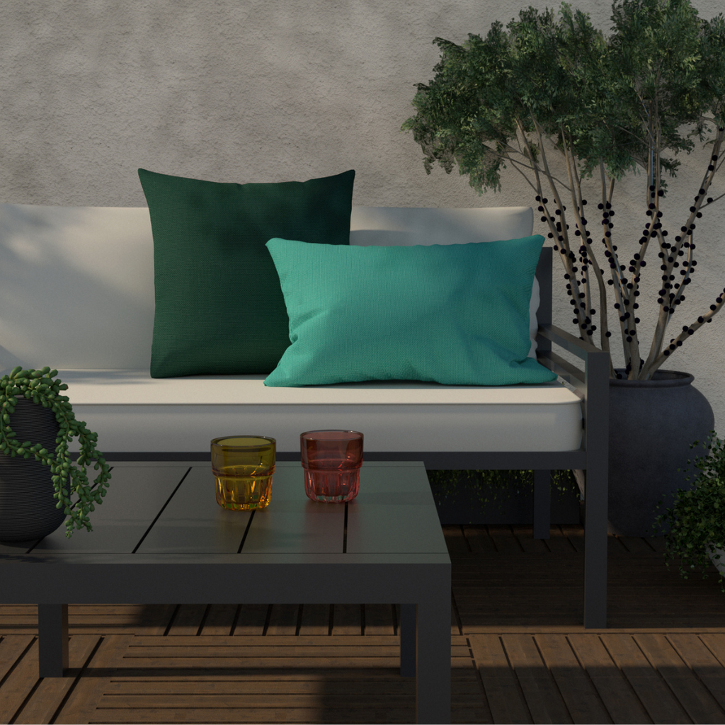 McAlister Textiles Sorrento Jade Green Outdoor Cushions Cushions and Covers 