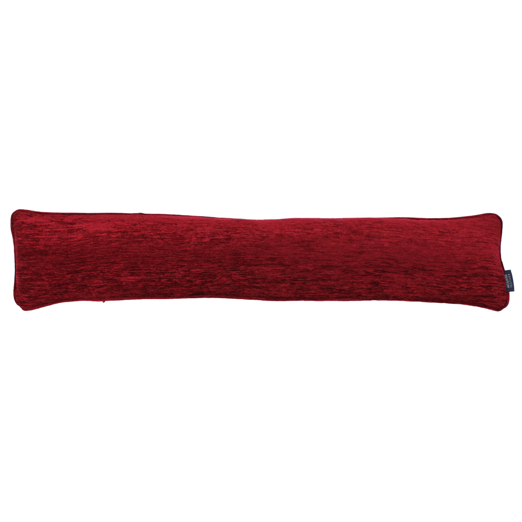 McAlister Textiles Plain Chenille Red Draught Excluder Draught Excluders 