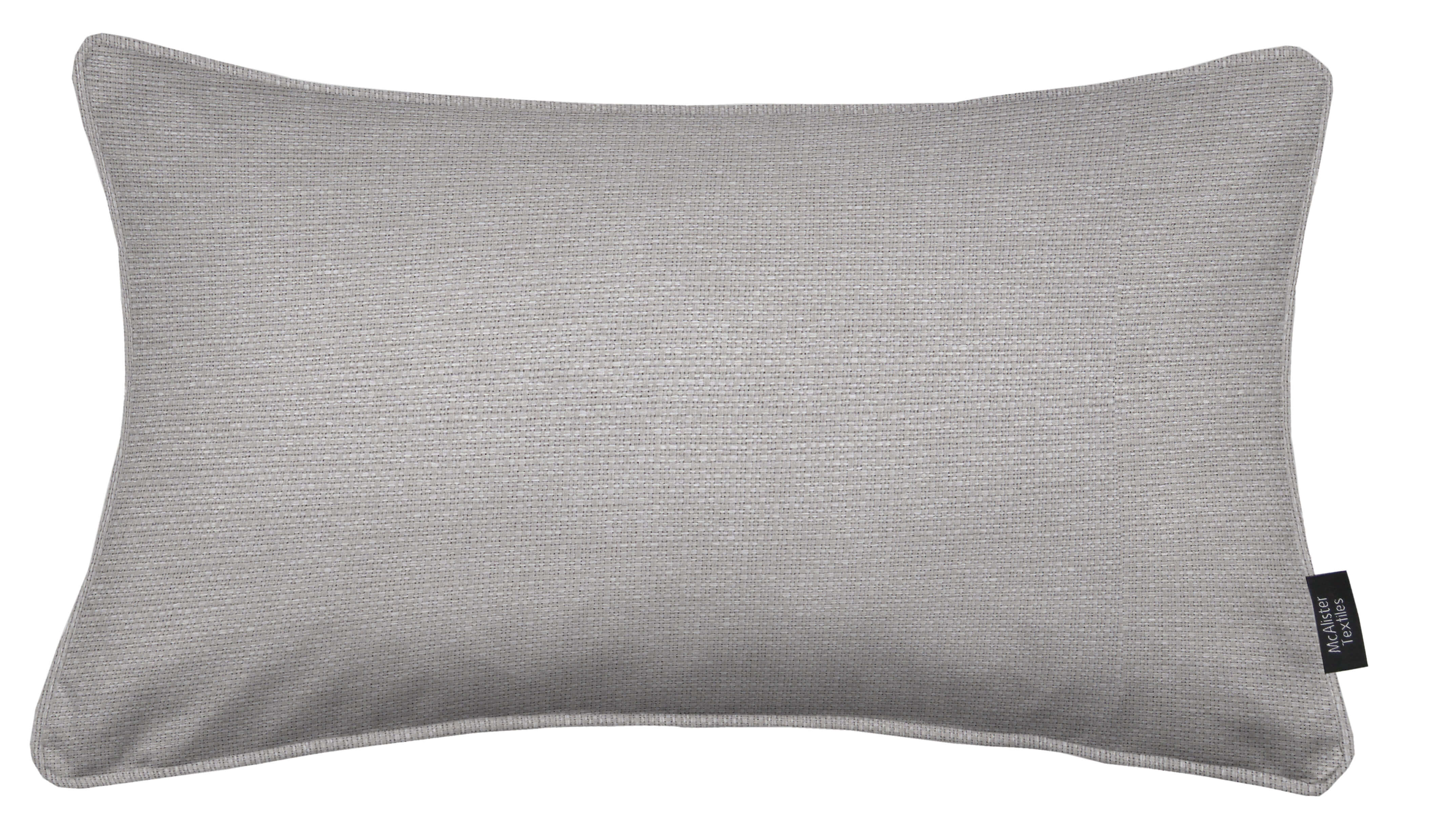 McAlister Textiles Roma Light Grey Piped Cushion Cushions and Covers 