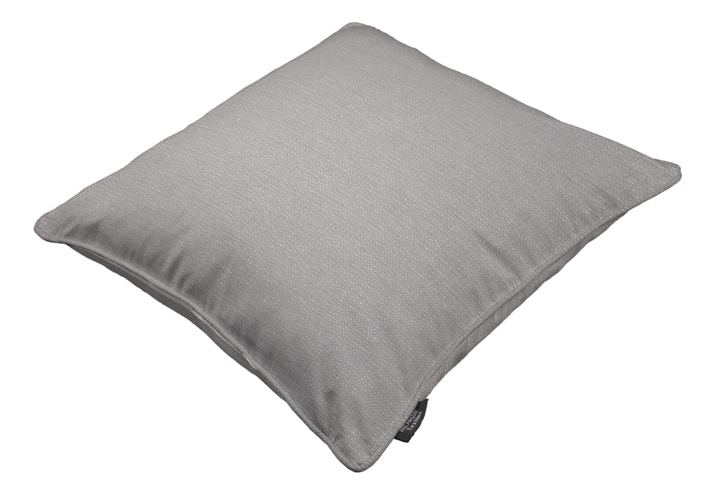 McAlister Textiles Roma Light Grey Piped Cushion Cushions and Covers Cover Only 43cm x 43cm 