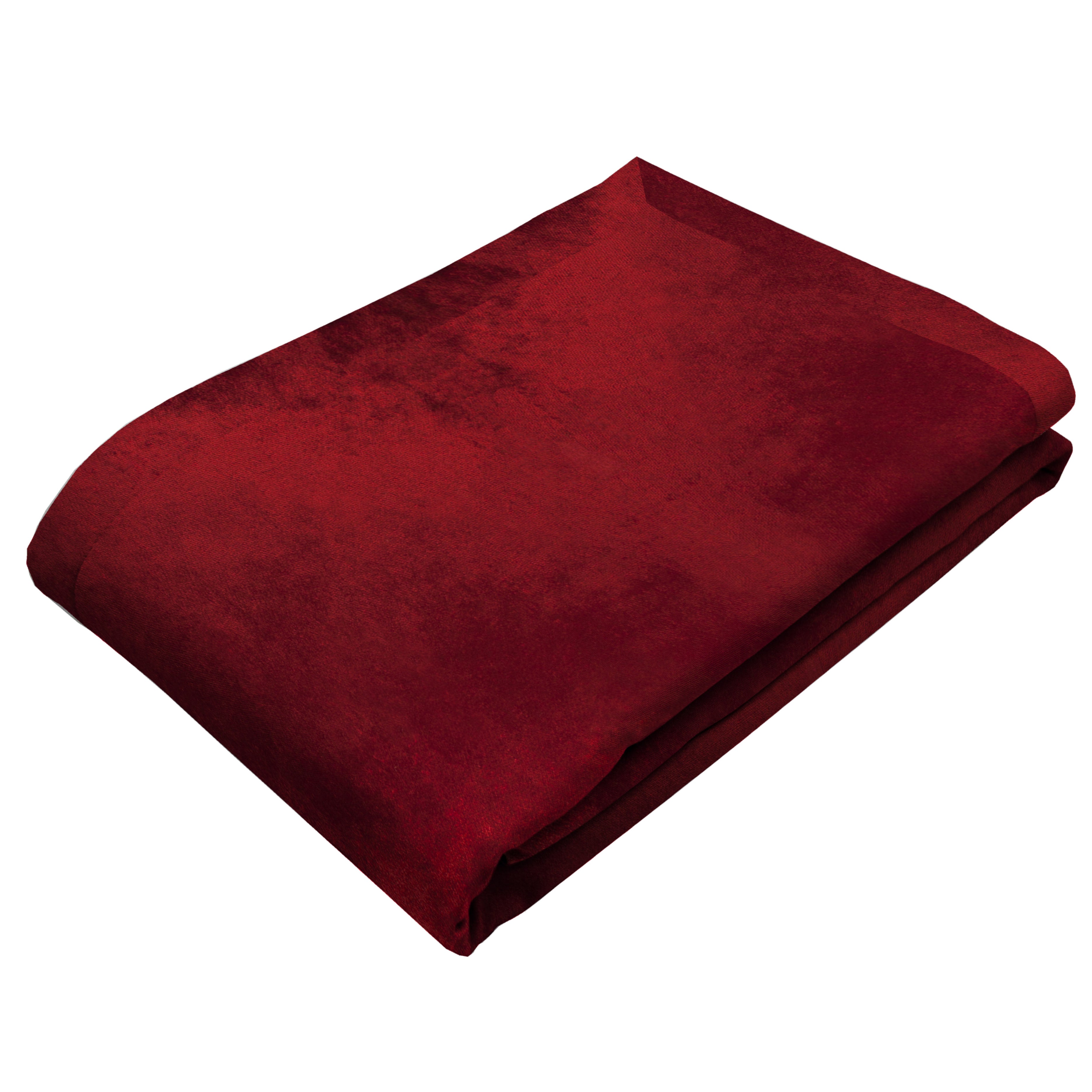 McAlister Textiles Wine Red Crushed Velvet Throws & Runners Throws and Runners 
