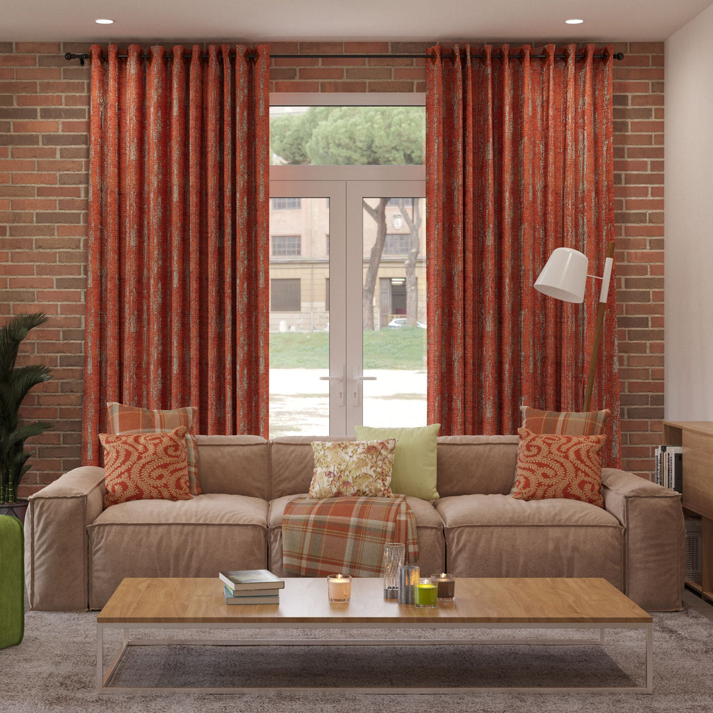 McAlister Textiles Textured Chenille Burnt Orange Curtains mw_product_option_cloned 