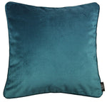 Carica l&#39;immagine nel visualizzatore di Gallery, McAlister Textiles Matt Blue Teal Velvet 43cm x 43cm Piped Cushion Sets Cushions and Covers 
