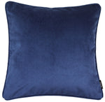 Carica l&#39;immagine nel visualizzatore di Gallery, McAlister Textiles Matt Navy Blue Velvet 43cm x 43cm Piped Cushion Sets Cushions and Covers 
