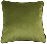 Carica l&#39;immagine nel visualizzatore di Gallery, McAlister Textiles Matt Lime Green Velvet 43cm x 43cm Piped Cushion Sets Cushions and Covers 
