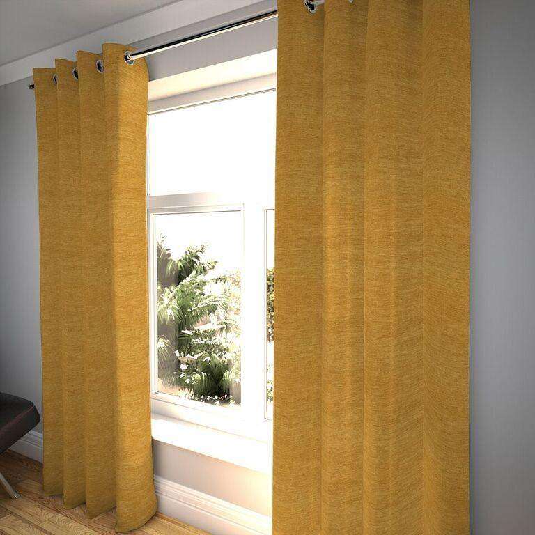 McAlister Textiles Plain Chenille Mustard Yellow Curtains mw_product_option_cloned 