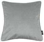 Carica l&#39;immagine nel visualizzatore di Gallery, McAlister Textiles Matt Dove Grey Velvet 43cm x 43cm Piped Cushion Sets Cushions and Covers 
