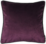 Carica l&#39;immagine nel visualizzatore di Gallery, McAlister Textiles Matt Aubergine Purple Velvet 43cm x 43cm Piped Cushion Sets Cushions and Covers 
