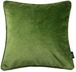 Carica l&#39;immagine nel visualizzatore di Gallery, McAlister Textiles Matt Fern Green Velvet 43cm x 43cm Piped Cushion Sets Cushions and Covers 
