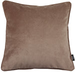 Carica l&#39;immagine nel visualizzatore di Gallery, McAlister Textiles Matt Mocha Brown Velvet 43cm x 43cm Piped Cushion Sets Cushions and Covers 
