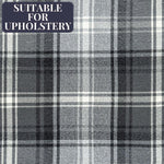 Carica l&#39;immagine nel visualizzatore di Gallery, McAlister Textiles Angus Charcoal Grey Tartan Check Curtain Fabric Fabrics 1 Metre 
