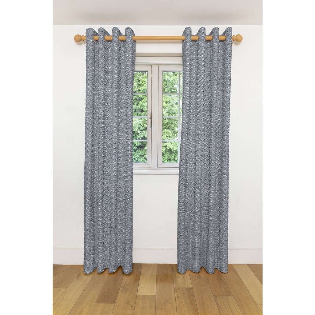 McAlister Textiles Acapulco Black + White Curtains Tailored Curtains 